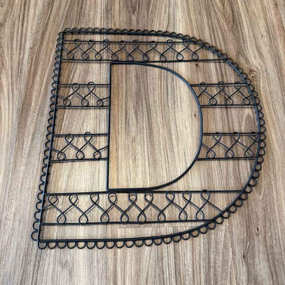 Pottery Barn Teen Black Wire Letter D Wall Decor